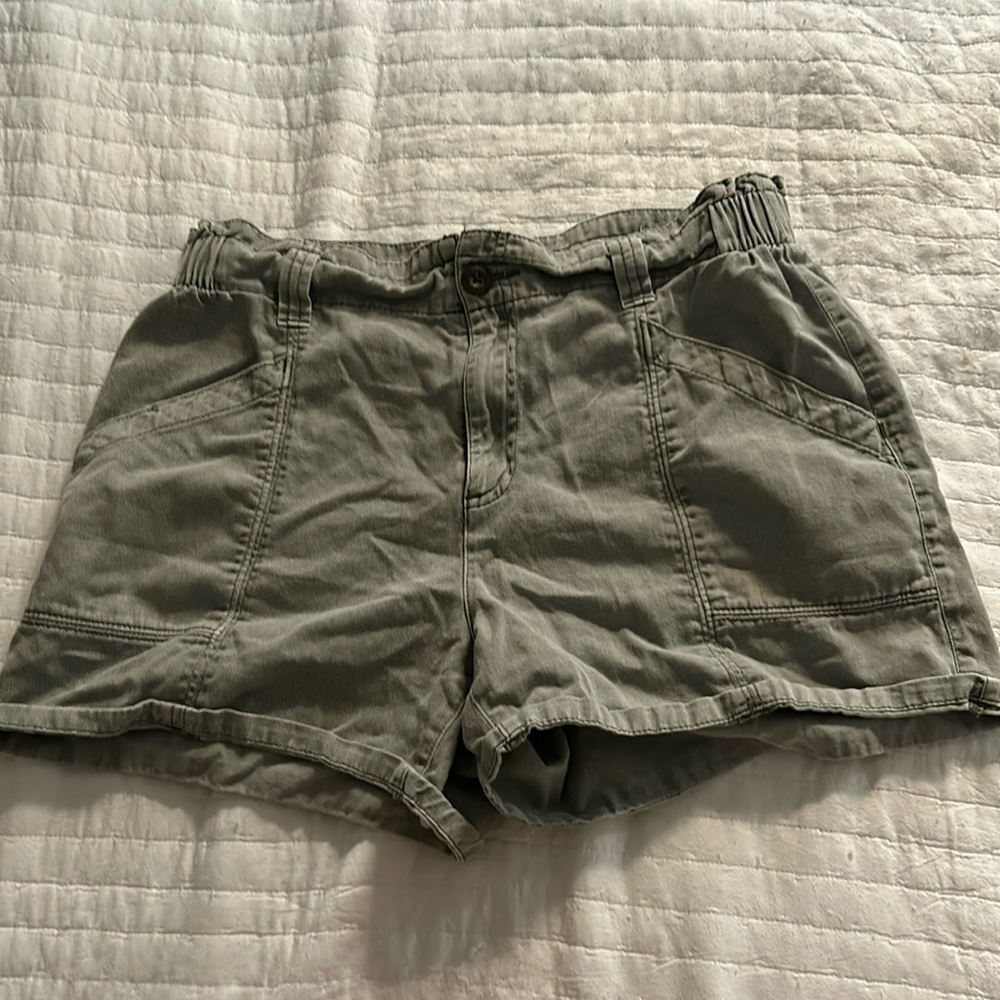 Olive green cargo shorts